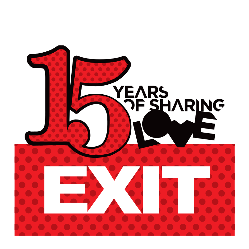 Year of sharing. Exit Festival logo.